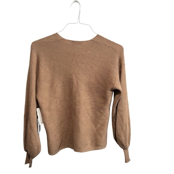 1.state Rib-Knit Puff-Sleeve Sweater -
Wild Oak, New with Tags - Picture 3 of 7